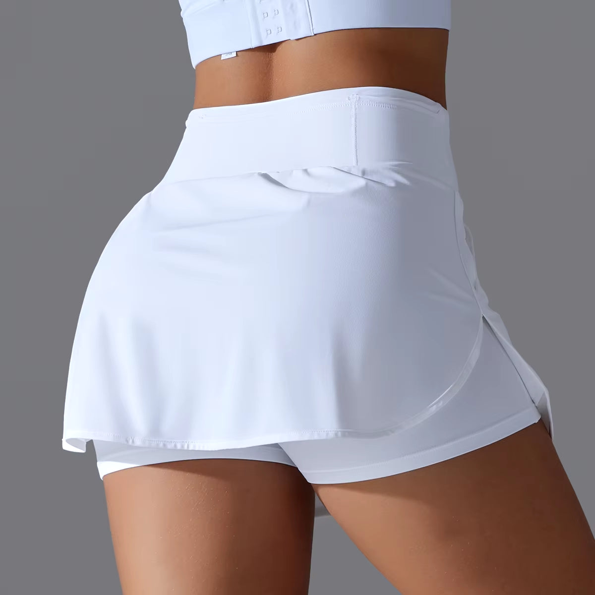 Women Running Shorts Double Deck Quick Dry Gym Sport Shorts Fitness Jogging Workout Shorts with Pocket Sports Tight Short Pants