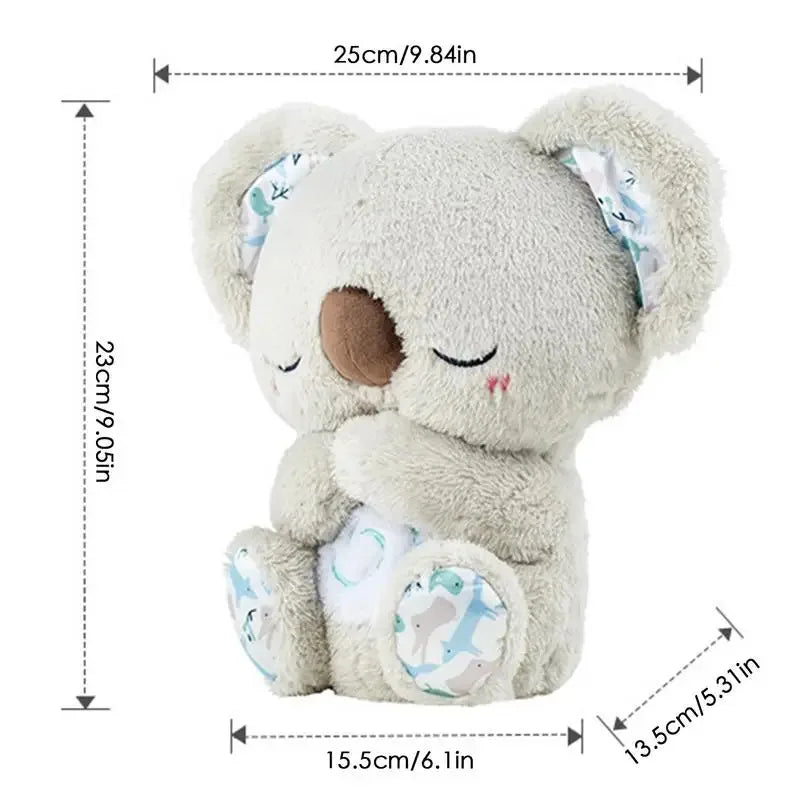 Kawaii Koala Baby Sleeping Companion Sound Soothing Musical Plush Toy and Light Doll Breathing Motion Koala Bear Toys Gifts